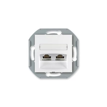 Aling-Conel Prestige 2xRJ45 csatlakozó aljzat Cat5e, UTP keret nélkül fehér