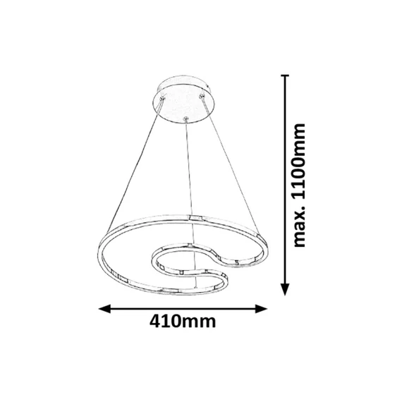 Rábalux Melora LED függeszték, króm