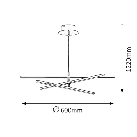 Rábalux Meredith LED függeszték, króm