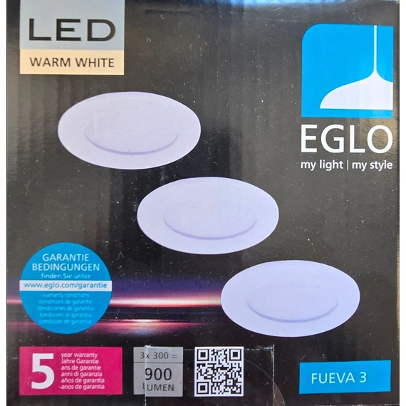 EGLO Fueva beépíthető LED szett, 3 darabos, fehér