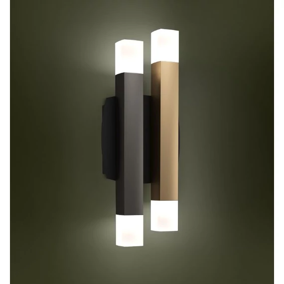 EGLO Estanterios LED fali lámpa, fekete/szürke/barna