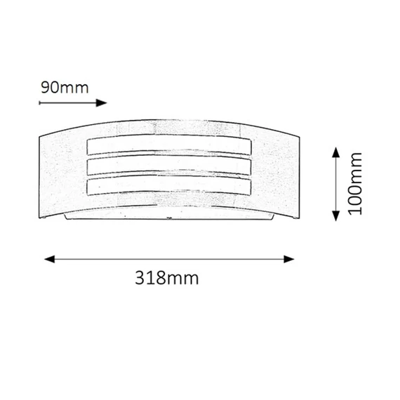 Rábalux Roma kültéri lámpa, inox