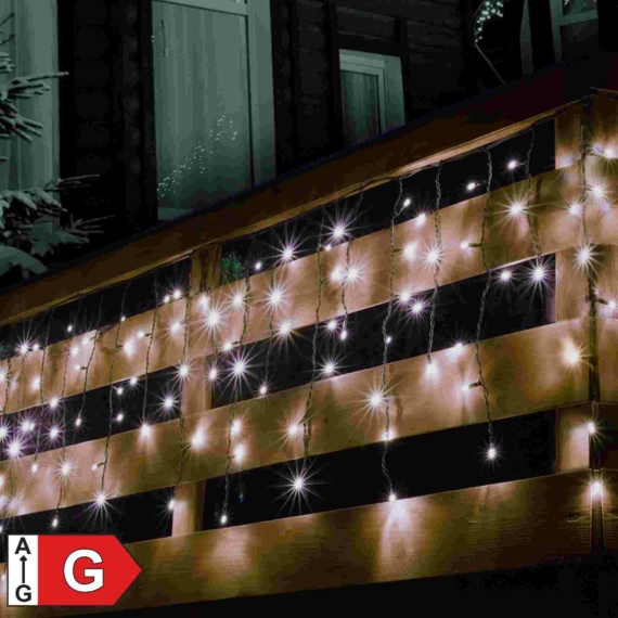 home by Somogyi kültéri sorolható LED fényfüggöny, sziporkázó, hidegfehér