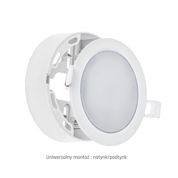 Spectrum LED ALGINE panel 2 in 1, kerek süllyesztett/falon kívüli