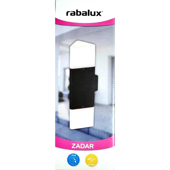 Rábalux Zadar kültéri fali lámpa, fekete