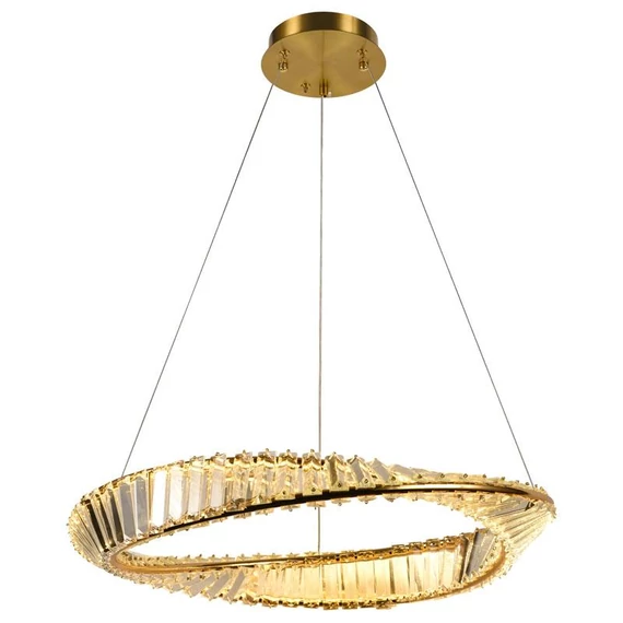Nedes LED függeszték, arany / kristály