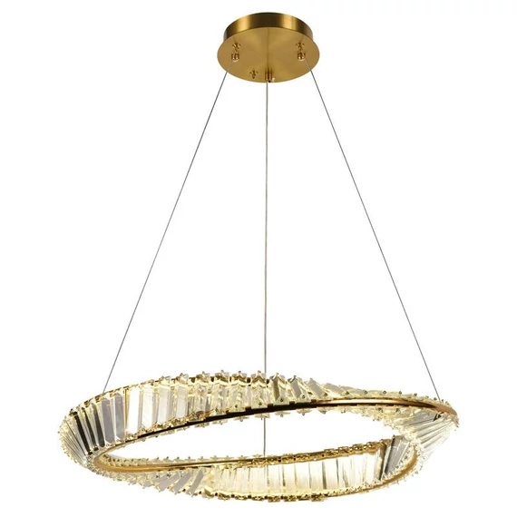 Nedes LED függeszték, arany / kristály
