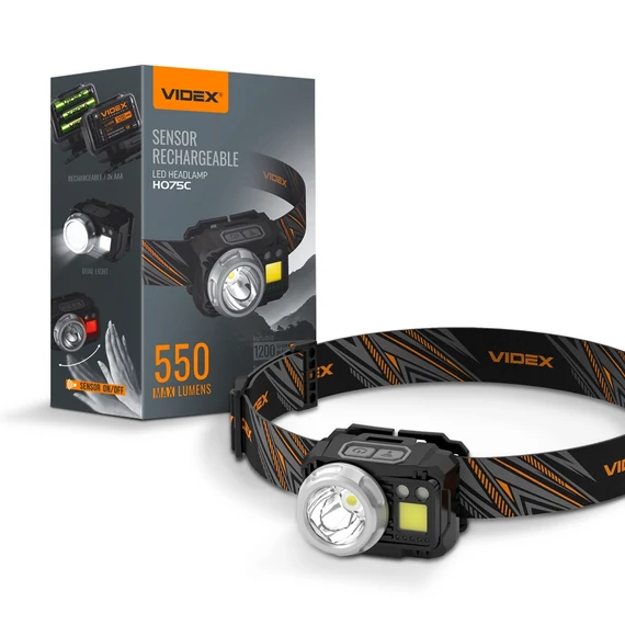 VIDEX fejlámpa LED+COB - VLF-H075C