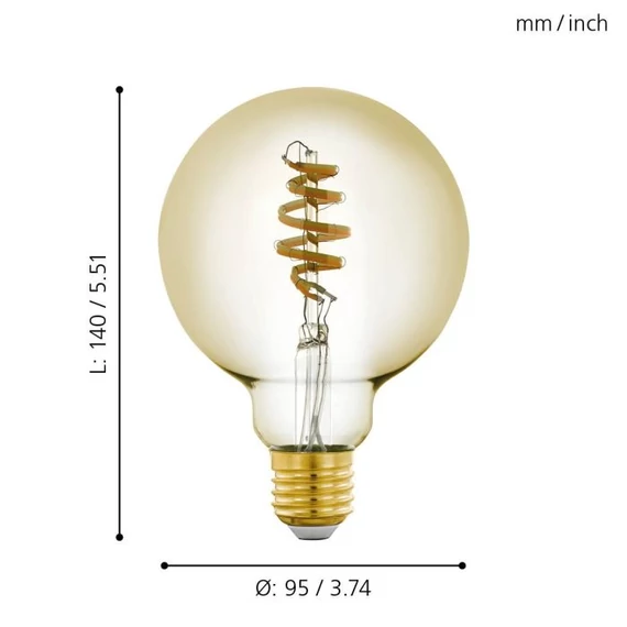 EGLO LED fényforrás CCT, E27, G95