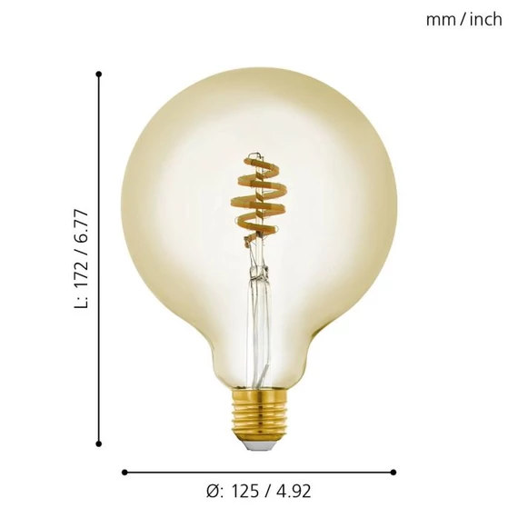 EGLO LED fényforrás CCT, E27, G125