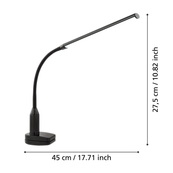 EGLO LED íróasztali lámpa - satus, dimmelhető LAROA - fekete