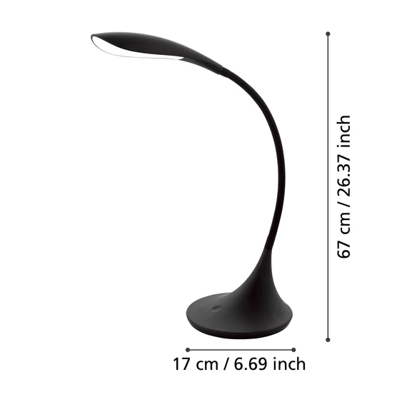 EGLO LED íróasztali lámpa 4,5W érintőkapcsolós DAMBERA -fekete 