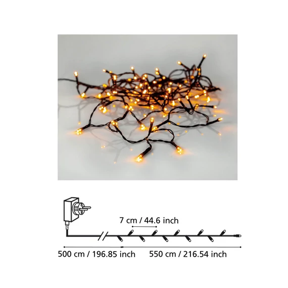 EGLO LED Karácsonyi fényfüzér - 5,6 m, 80 izzó, melegfehér