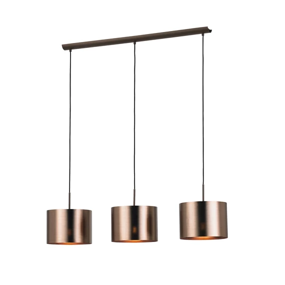 EGLO Saganto függeszték, 3x60W, barna/vörösréz