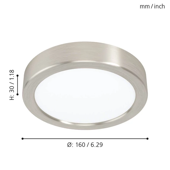 EGLO Fueva 5 mennyezeti LED lámpa, matt nikkel, 10,5W