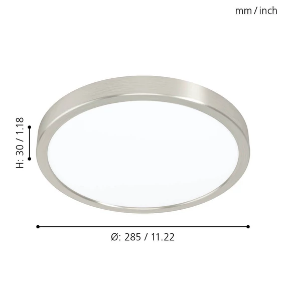 EGLO Fueva 5 LED mennyezeti lámpa, 19,2W, nikkel