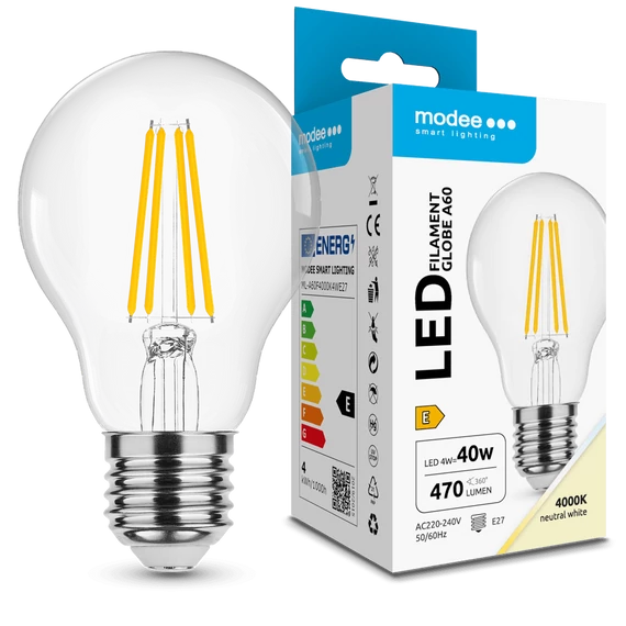 Modee Filament LED izzó 4W E27 4000K