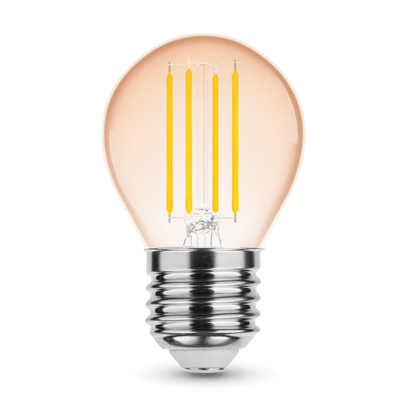Modee Filament Amber LED izzó mini G45 4W E27 1800K
