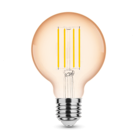 Modee Filament Amber LED izzó G80 izzó 4W E27 1800K