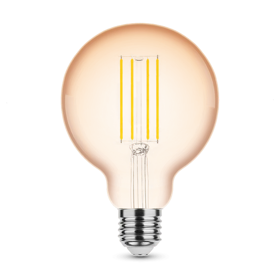 Modee Filament Amber LED izzó G125 4W E27 1800K
