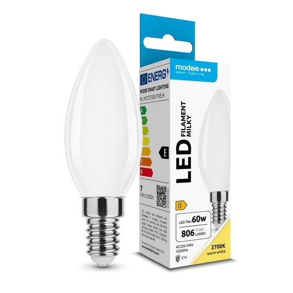 Modee Filament LED gyertya izzó C35 7W E14 2700K