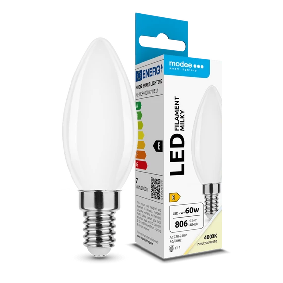 Modee Filament LED gyertya izzó E14 7W 4000K