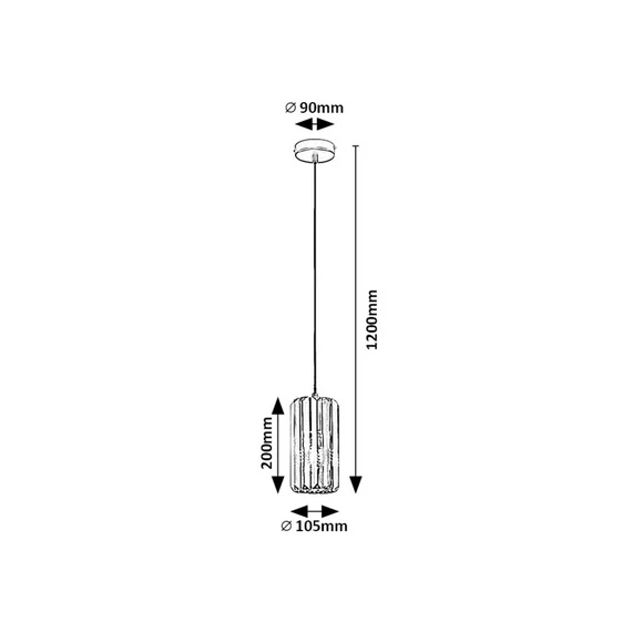 Rábalux Veness beltéri függeszték 1x40W