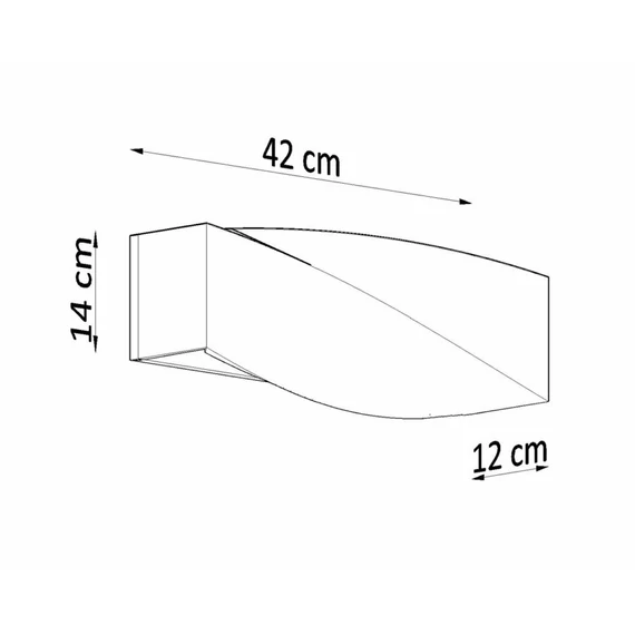 Sollux Lighting Sigma fali lámpa, beton hatású