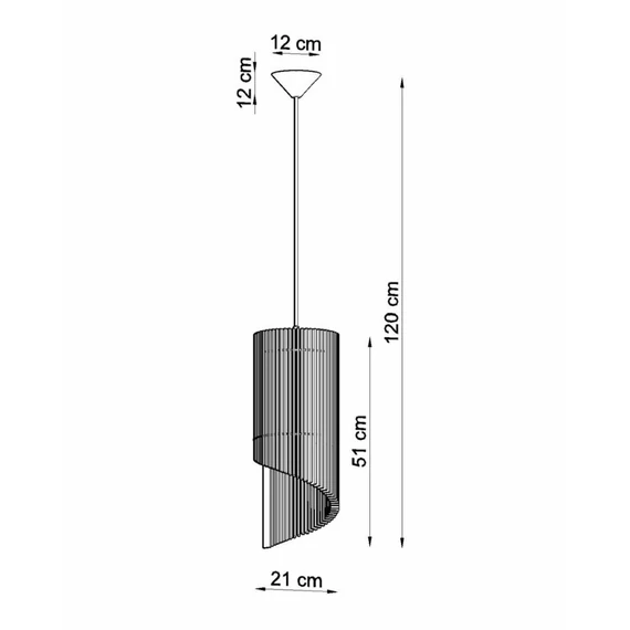 Sollux Lighting Alexia függeszték lámpa, természetes fa