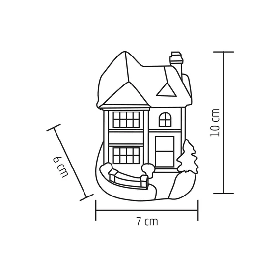 home by Somogyi téli LED-es házikó, színes