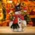Kép 2/3 - home by Somogyi optikai szálas, fa hóember, karácsonyi asztali dísz